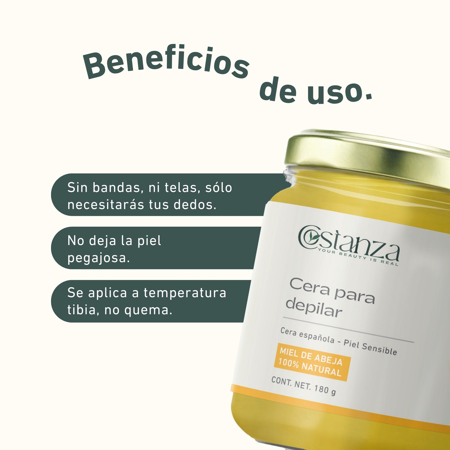 Kit de Depilación | Cera Española, Gel Post-Depilatorio y Aplicadores para una Piel Suave y Cuidada