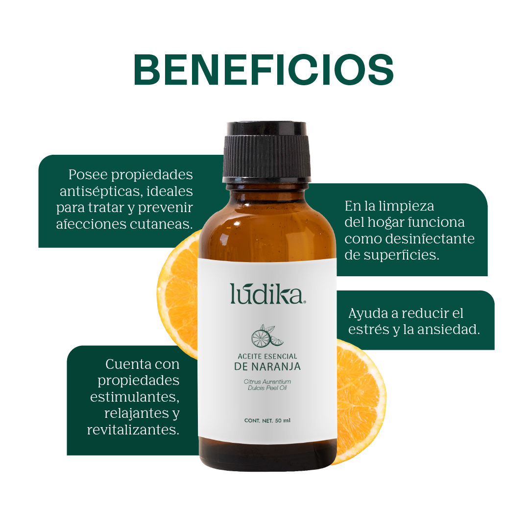 Aceite Esencial de Naranja | Alimenticio y Cosmético | Rejuvenecedor, Purificante y Vibrante para Piel, Cabello y Ánimo