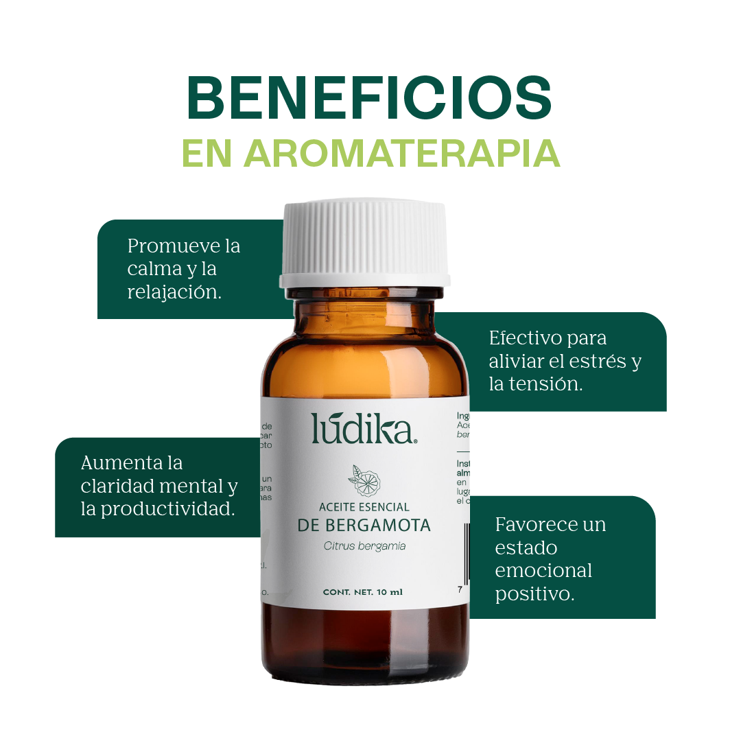 Aceite Esencial de Bergamota | Aromaterapia y Spa | Calmante, Purificante y Elevador del Ánimo para Piel y Mente