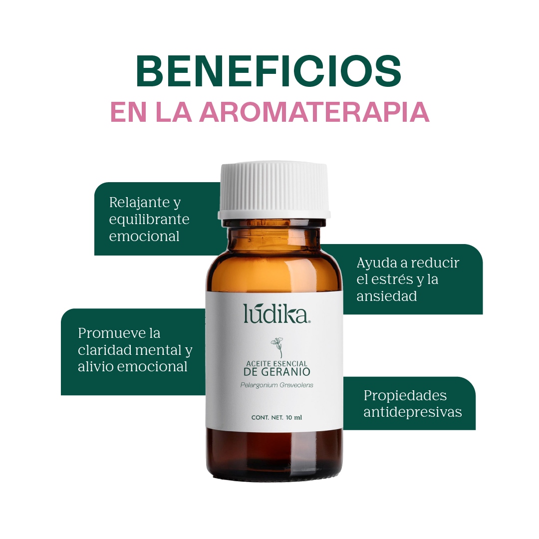 Aceite Esencial de Geranio | Facial, Spa y Aromaterapia | El Equilibrio Floral para Piel Radiante, Cabello Saludable y Bienestar Emocional