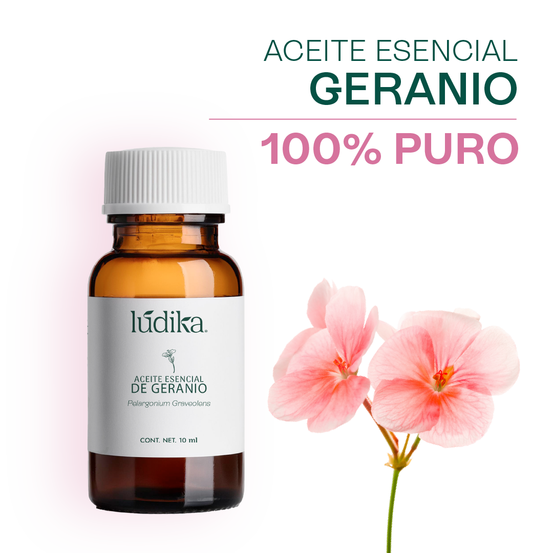 Aceite Esencial de Geranio | Facial, Spa y Aromaterapia | El Equilibrio Floral para Piel Radiante, Cabello Saludable y Bienestar Emocional