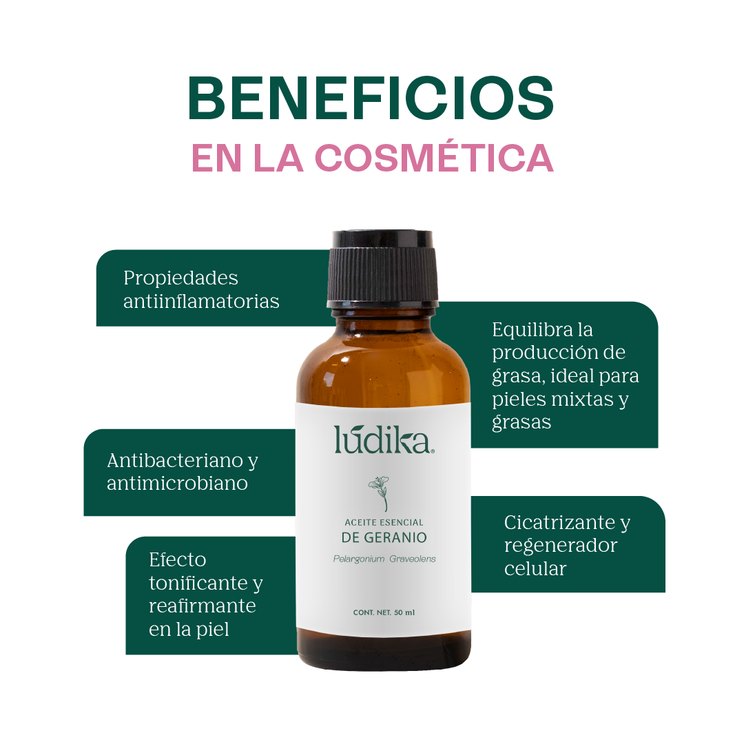 Aceite Esencial de Geranio | Facial, Spa y Aromaterapia | El Equilibrio Floral para Piel Radiante, Cabello Saludable y Bienestar Emocional