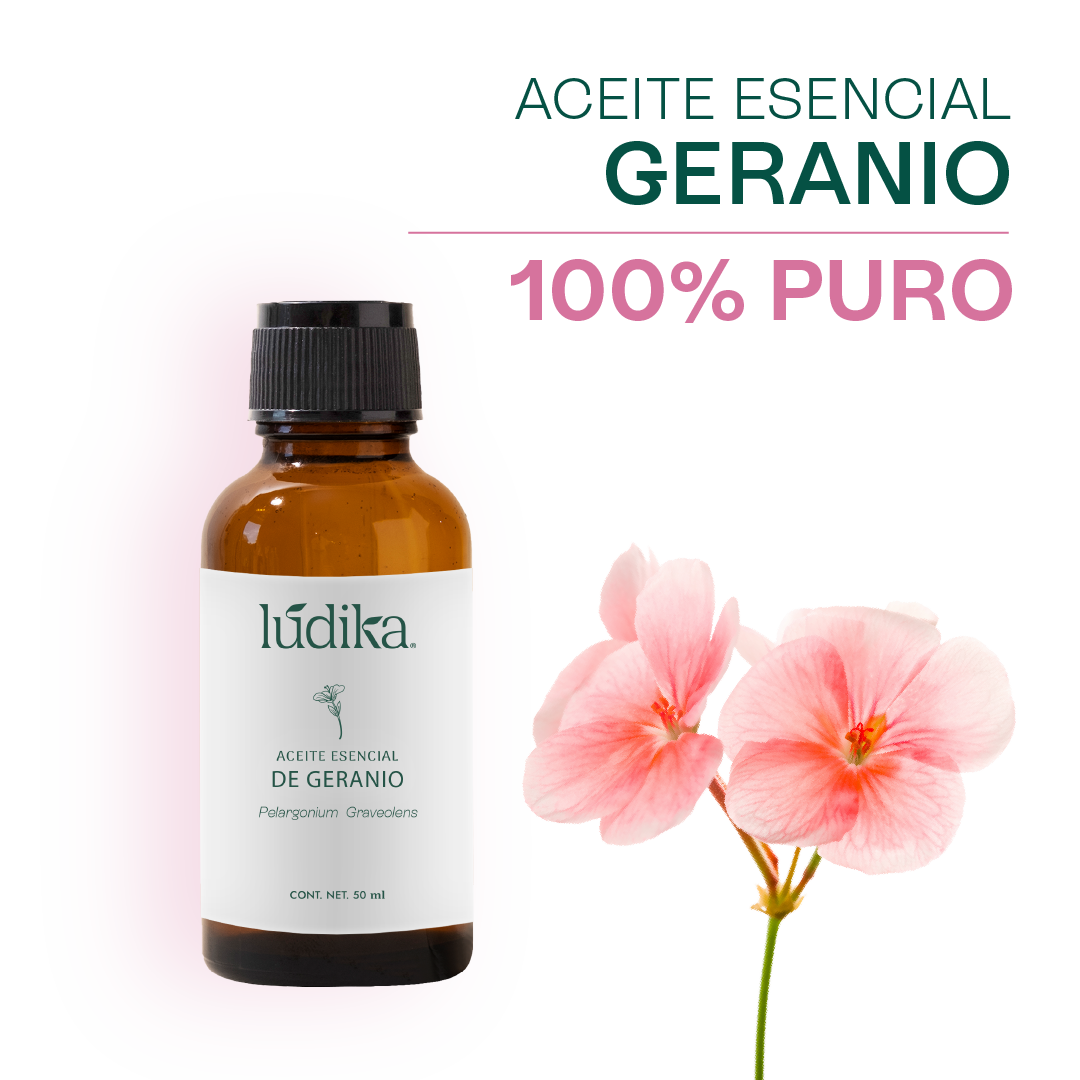 Aceite Esencial de Geranio | Facial, Spa y Aromaterapia | El Equilibrio Floral para Piel Radiante, Cabello Saludable y Bienestar Emocional