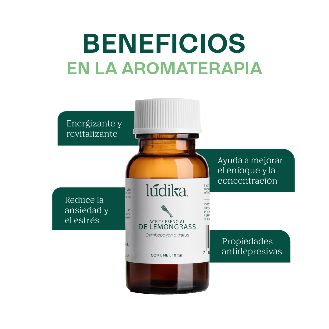 Aceite Esencial de Lemongrass | Facial, Capilar y Spa | Control de Grasa, Antiacné y Revitalizante para Piel y Cabello
