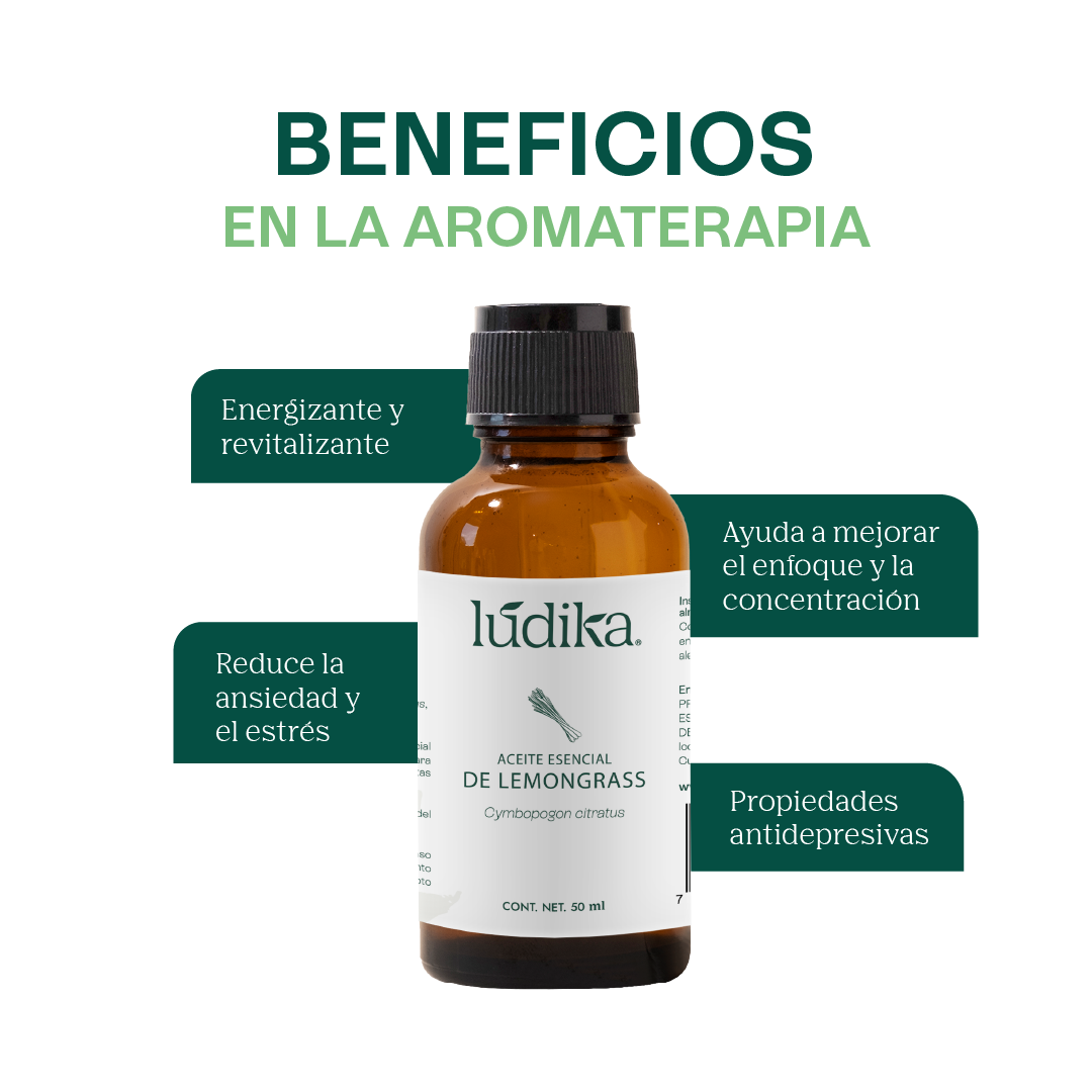Aceite Esencial de Lemongrass | Facial, Capilar y Spa | Control de Grasa, Antiacné y Revitalizante para Piel y Cabello