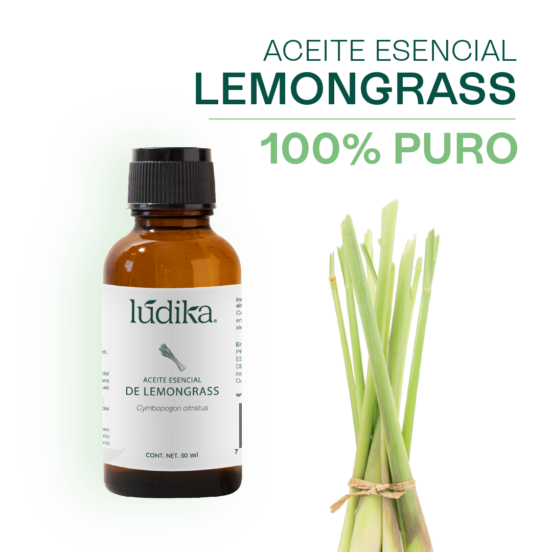 Aceite Esencial de Lemongrass | Facial, Capilar y Spa | Control de Grasa, Antiacné y Revitalizante para Piel y Cabello