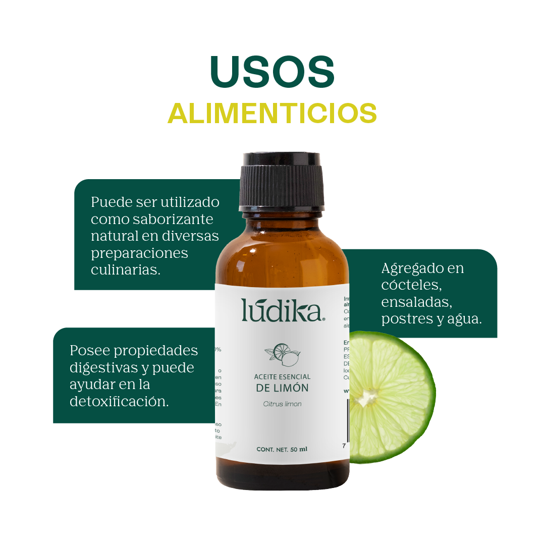 Aceite Esencial de Limón | Alimenticio, Facial y Aromaterapia | Iluminador Cutáneo, Purificante y Energizante para Piel y Ambiente
