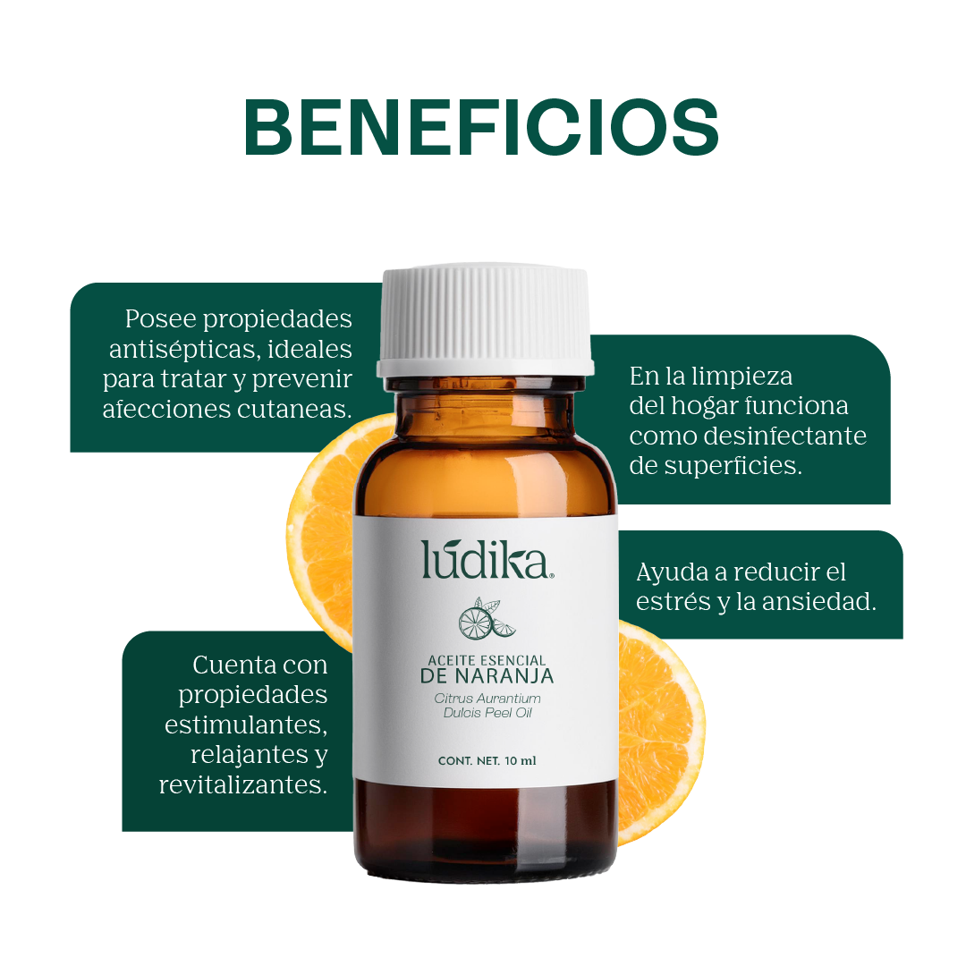 Aceite Esencial de Naranja | Alimenticio y Cosmético | Rejuvenecedor, Purificante y Vibrante para Piel, Cabello y Ánimo