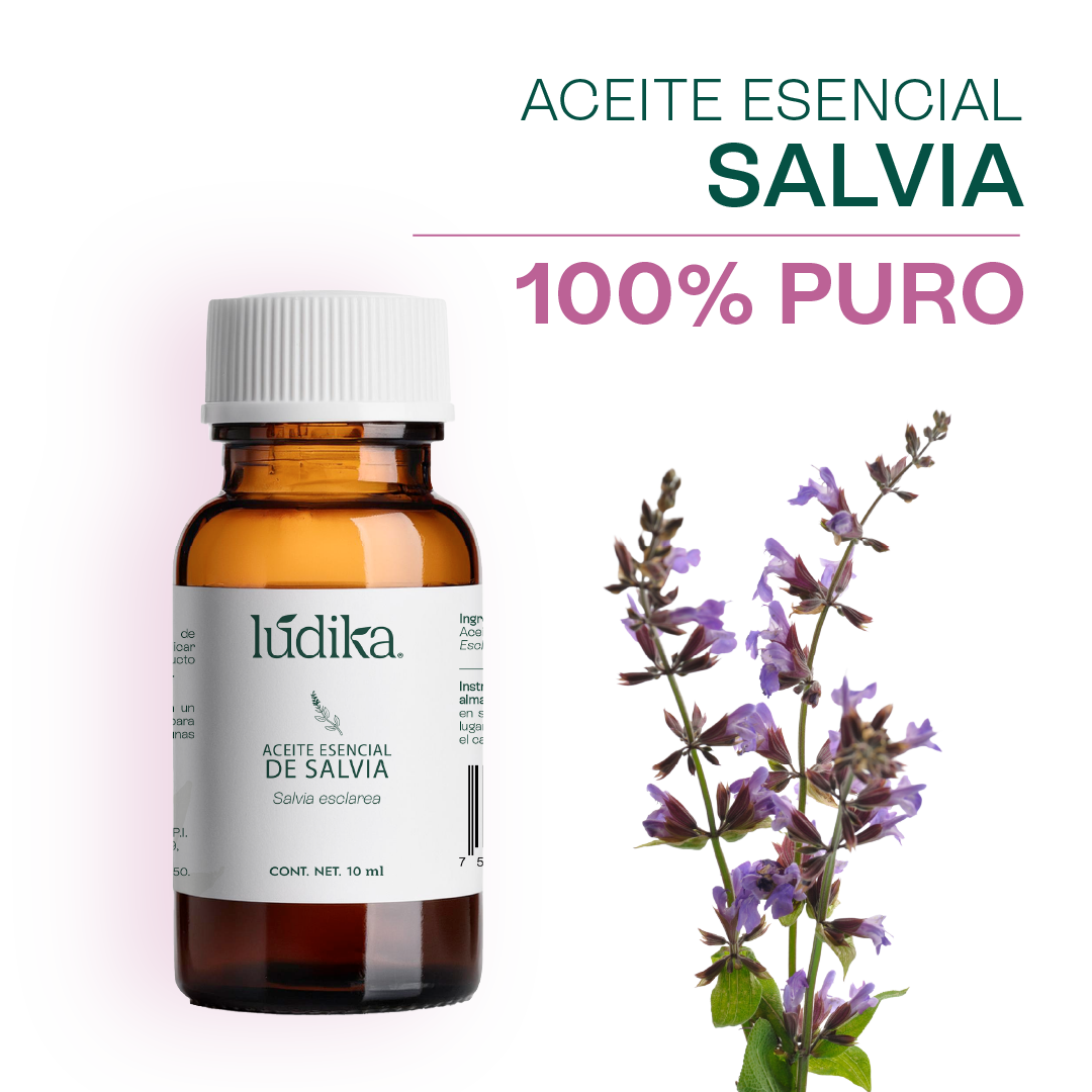Aceite Esencial de Salvia | Corporal, Spa y Aromaterapia| Clarificante Mental, Regenerador Cutáneo y Equilibrante para Piel y Cabello