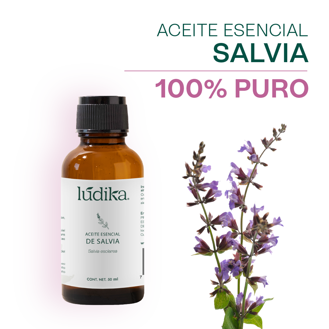 Aceite Esencial de Salvia | Corporal, Spa y Aromaterapia| Clarificante Mental, Regenerador Cutáneo y Equilibrante para Piel y Cabello