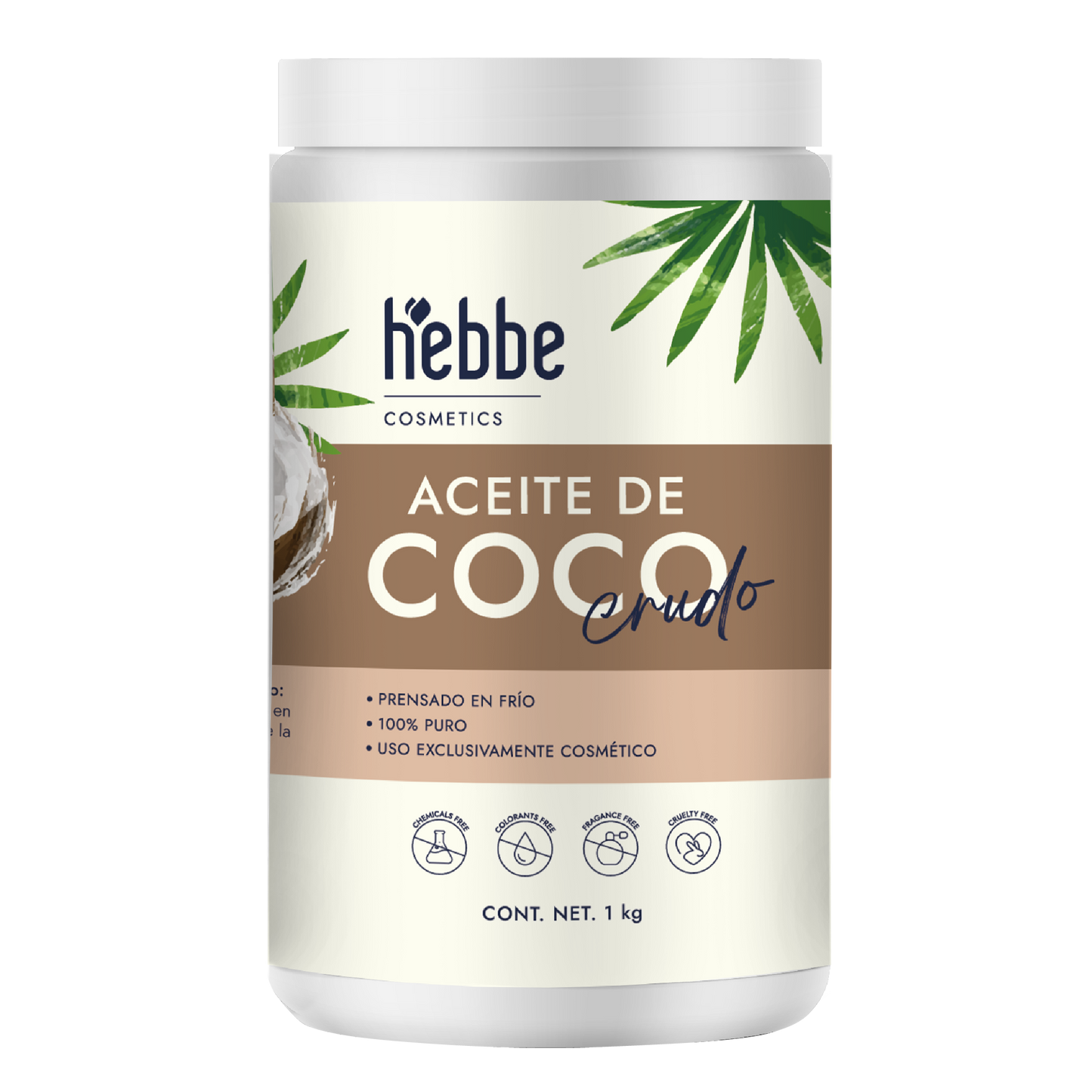 Aceite Crudo de Coco Virgen | Hidratante Profundo, Protector Capilar y Antioxidante