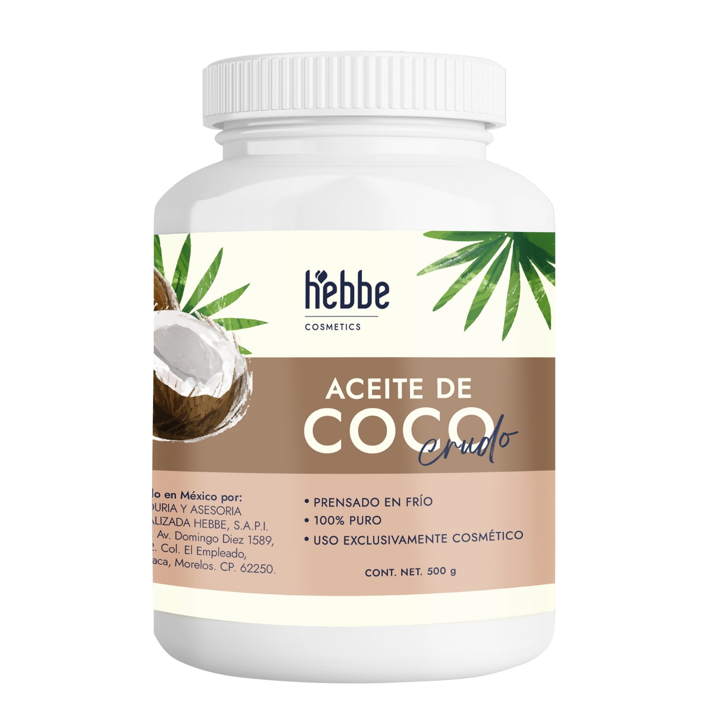 Aceite Crudo de Coco Virgen | Hidratante Profundo, Protector Capilar y Antioxidante