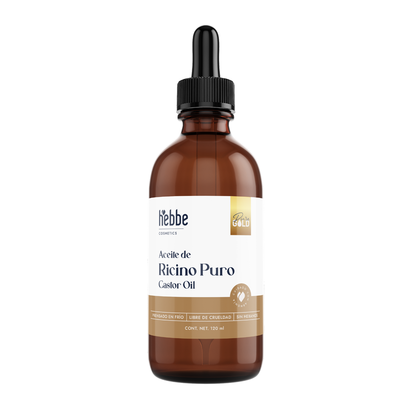 Aceite de Ricino Castor Oil Puro Orgánico | Cejas, Pestañas y Cabello | Hidratante, Antiinflamatorio y Estimulante Capilar