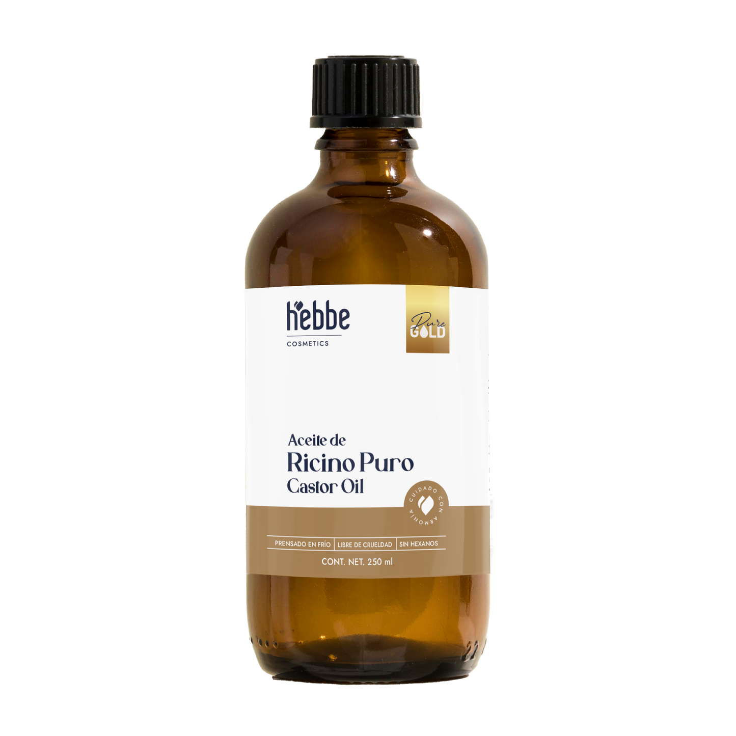 Aceite de Ricino Castor Oil Puro Orgánico | Cejas, Pestañas y Cabello | Hidratante, Antiinflamatorio y Estimulante Capilar