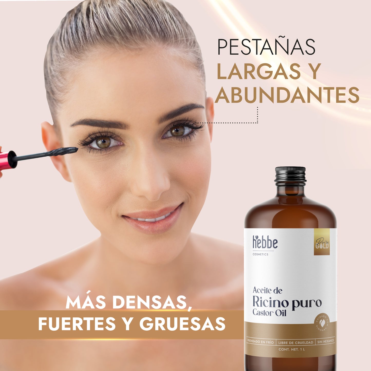 Aceite de Ricino Castor Oil Puro Orgánico | Cejas, Pestañas y Cabello | Hidratante, Antiinflamatorio y Estimulante Capilar