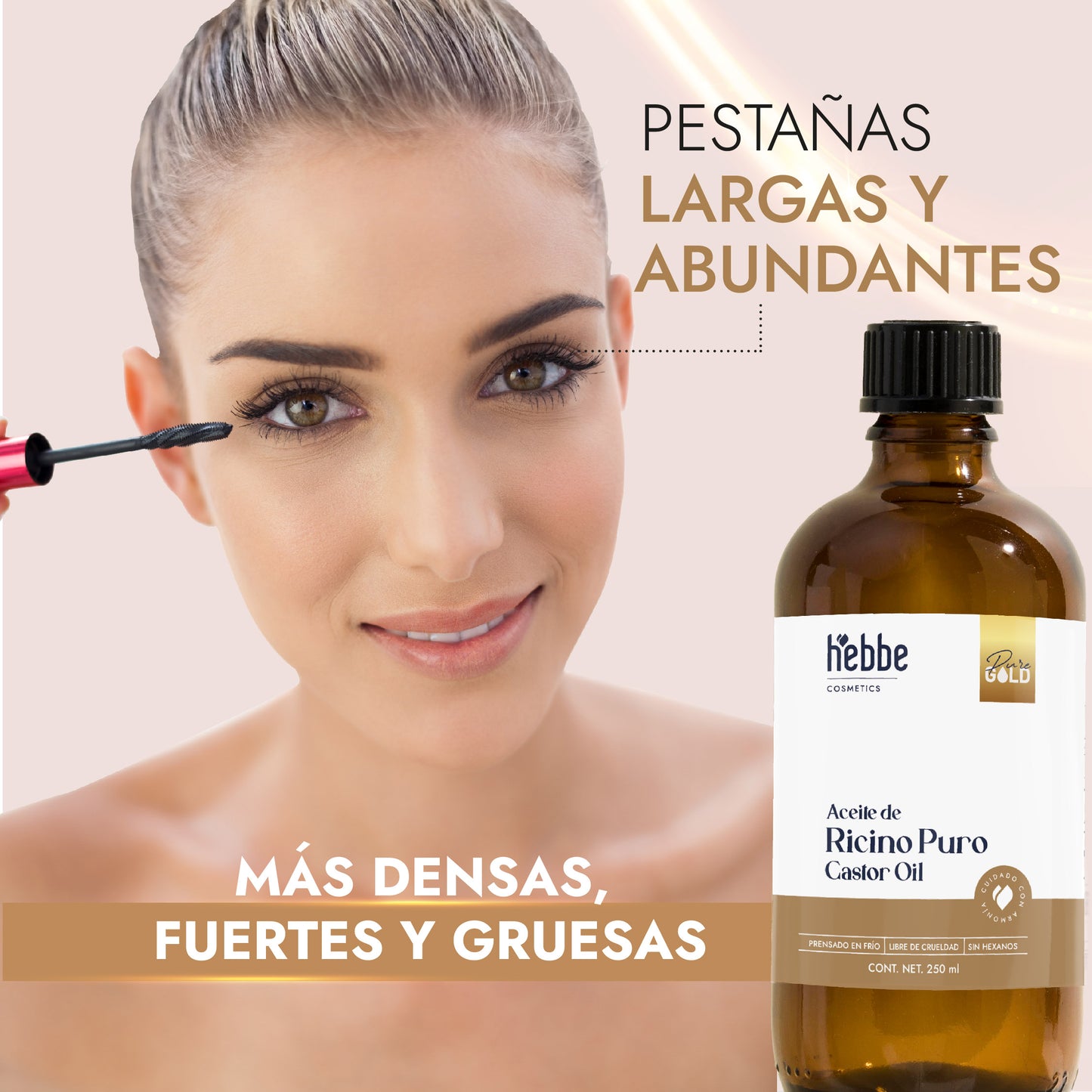 Aceite de Ricino Castor Oil Puro Orgánico | Cejas, Pestañas y Cabello | Hidratante, Antiinflamatorio y Estimulante Capilar