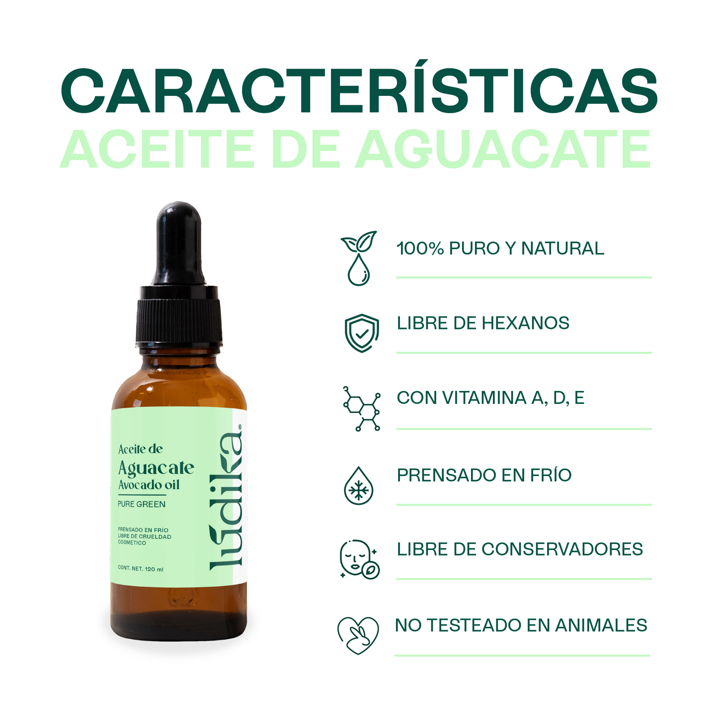 Aceite de Aguacate Virgen | Facial y Capilar | Hidratante Profundo y Regenerador de piel madura