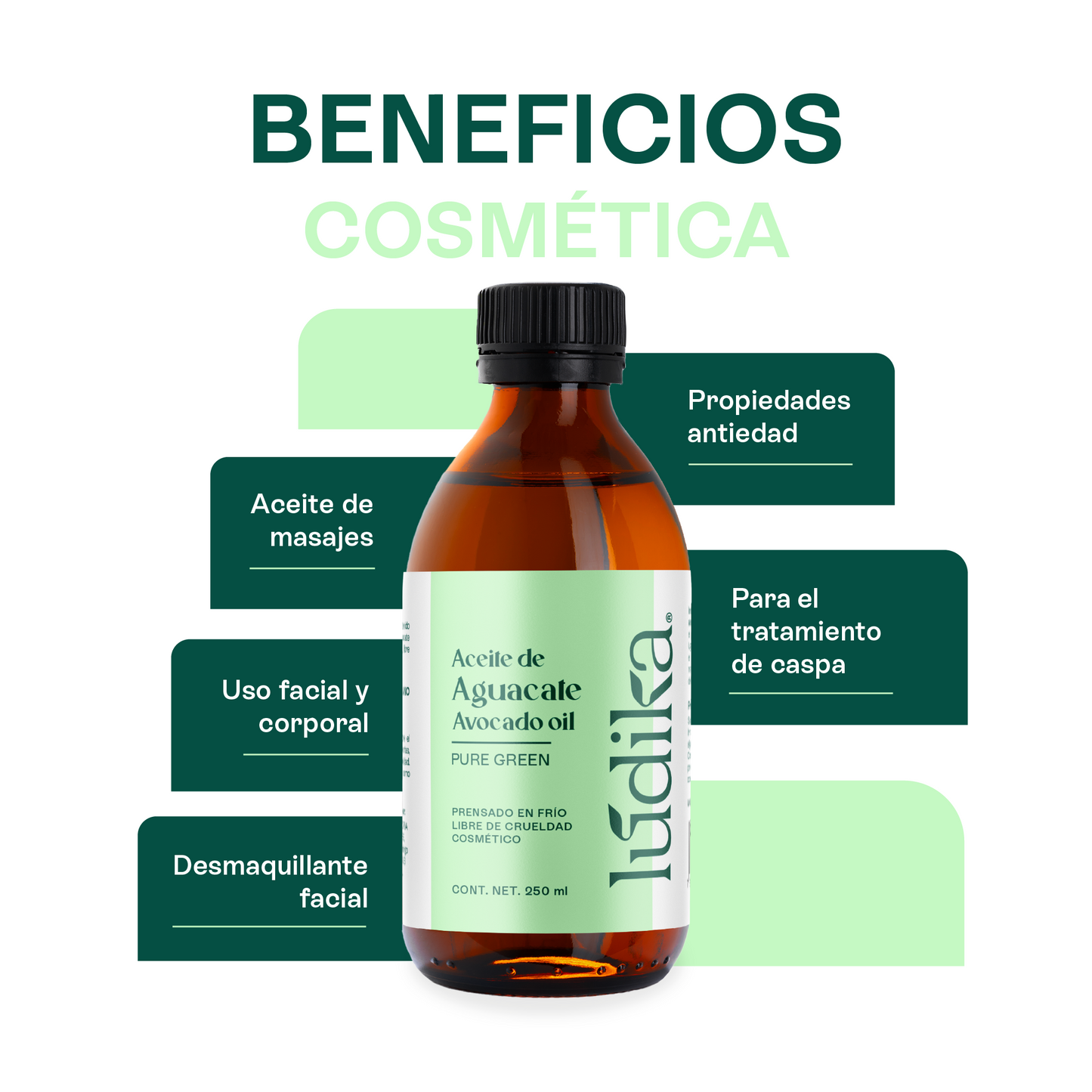 Aceite de Aguacate Virgen | Facial y Capilar | Hidratante Profundo y Regenerador de piel madura