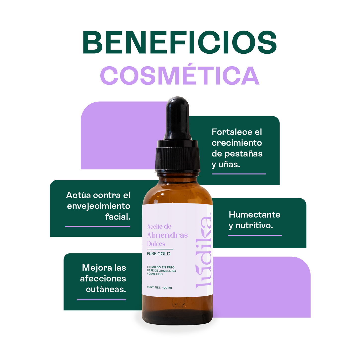 Aceite de Almendras Dulces | Facial, Capilar y Corporal | Hidratante facial y capilar para todo tipo de piel