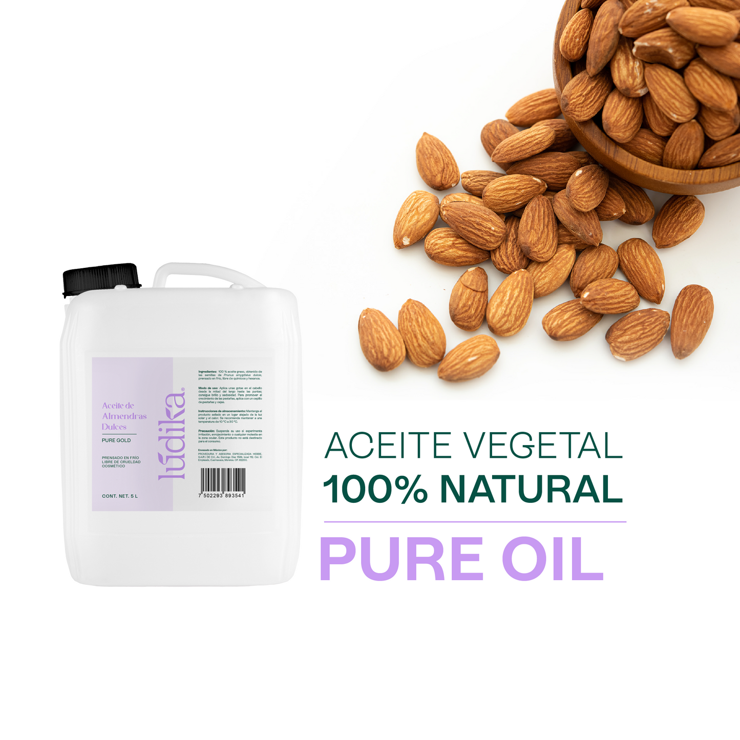 Aceite de Almendras Dulces | Facial, Capilar y Corporal | Hidratante facial y capilar para todo tipo de piel