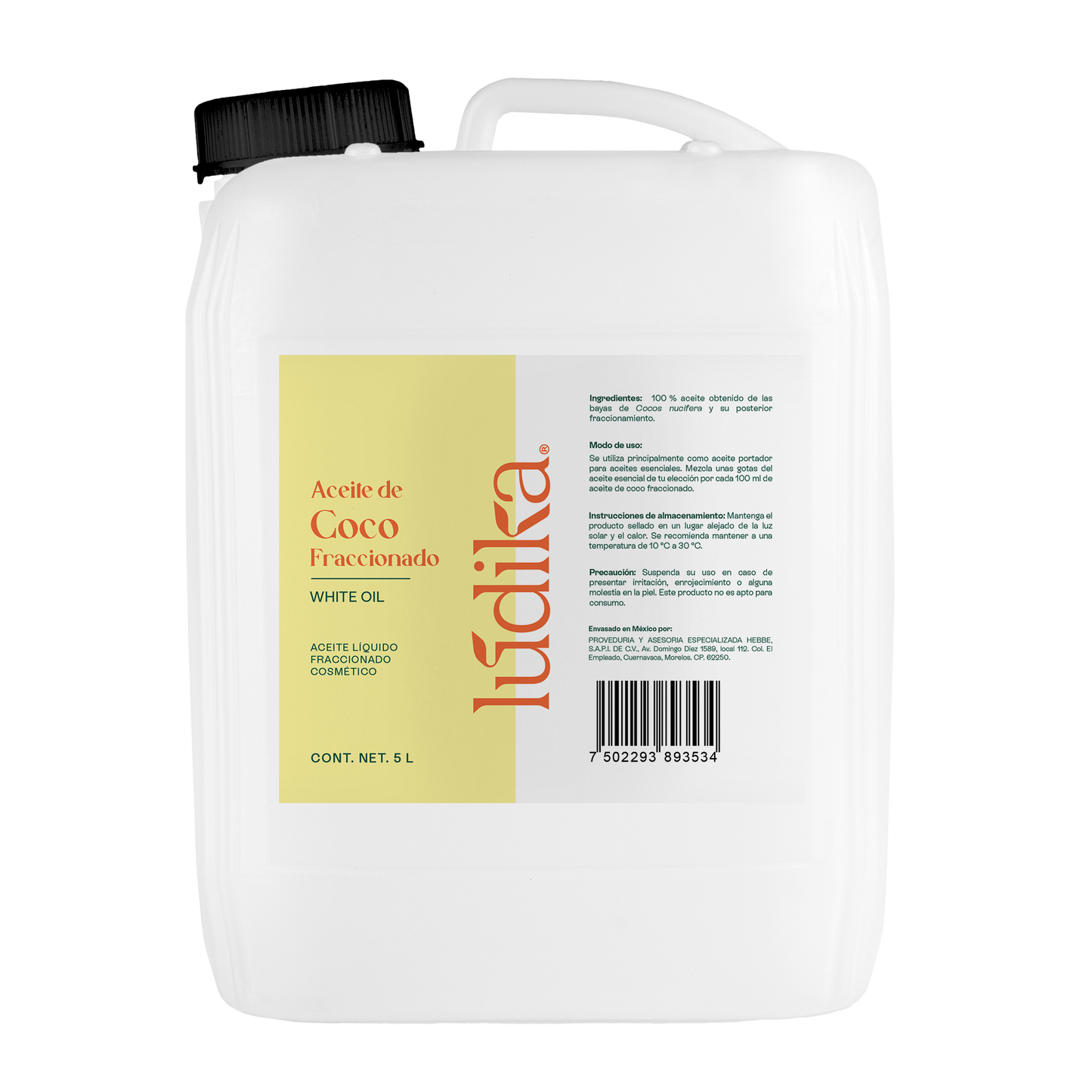 Aceite de Coco Fraccionado Natural Líquido | Facial, Capilar y Corporal | Vehículo Ligero, Hidratante Intenso