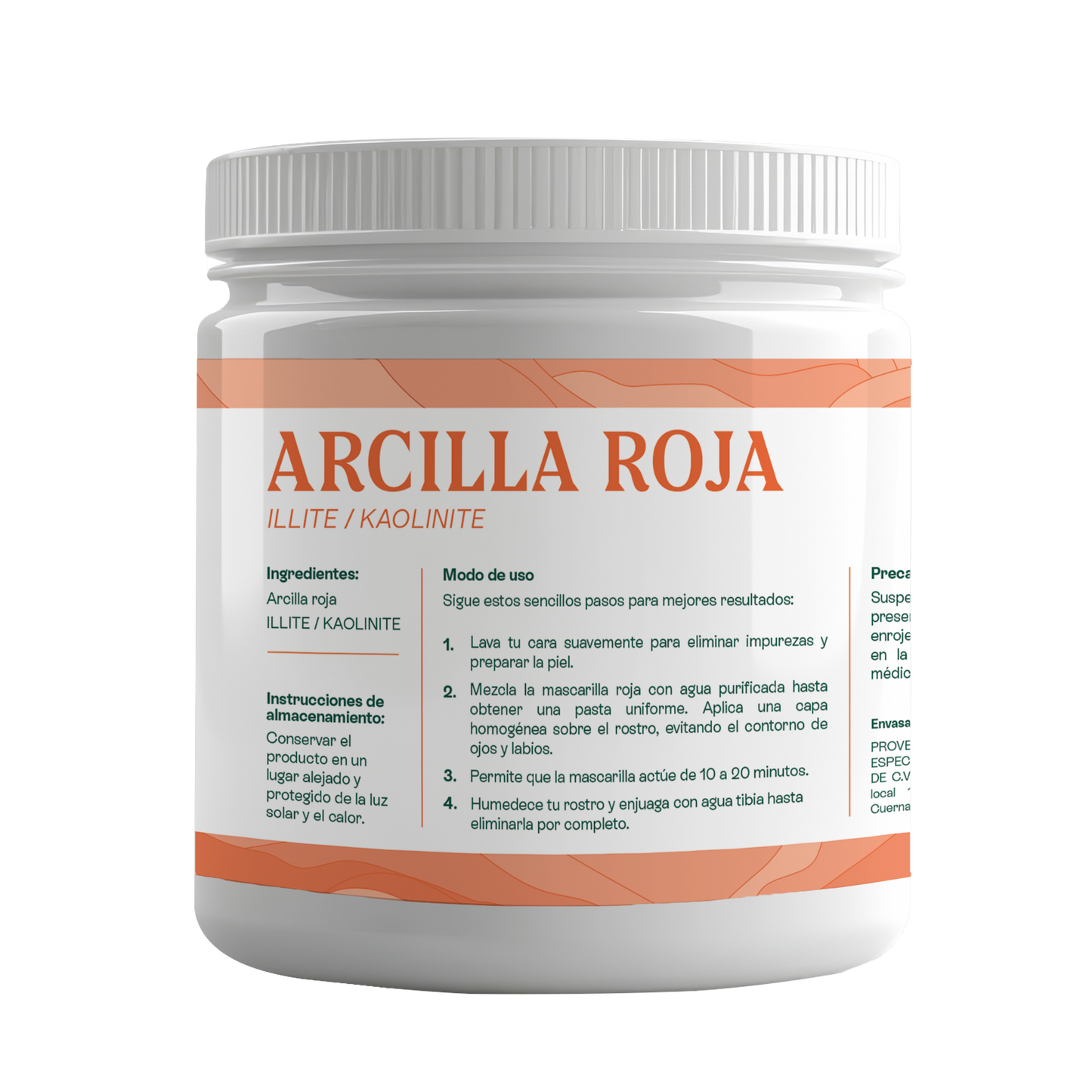 Arcilla Roja | Facial y Capilar | Calmante, Desintoxicante y Revitalizante para Piel Sensible y Cabello Graso