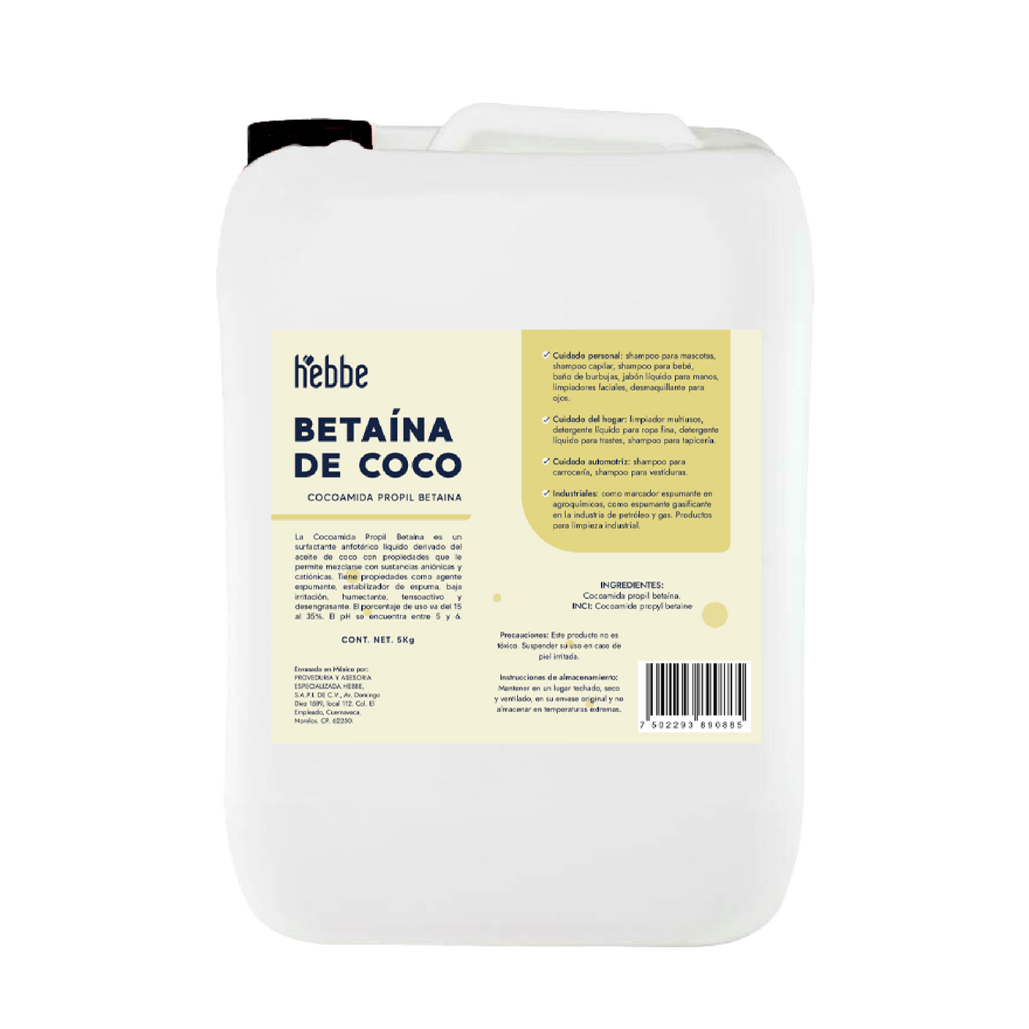 Betaína de Coco | Co-Tensioactivo y Potenciador de Espuma | Suavidad Derivada del Coco