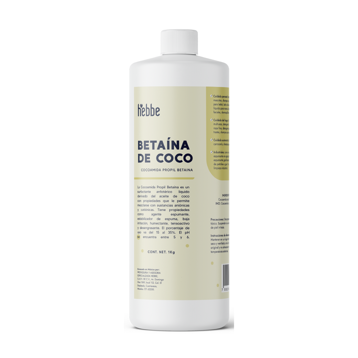Betaína de Coco | Co-Tensioactivo y Potenciador de Espuma | Suavidad Derivada del Coco