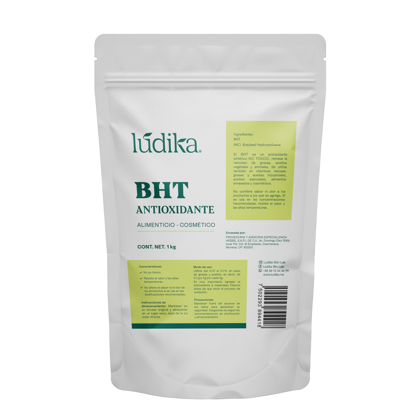BHT | Antioxidante Cosmético y de Alimentos en polvo para Retardar el Enranciamiento de Aceites y Grasas