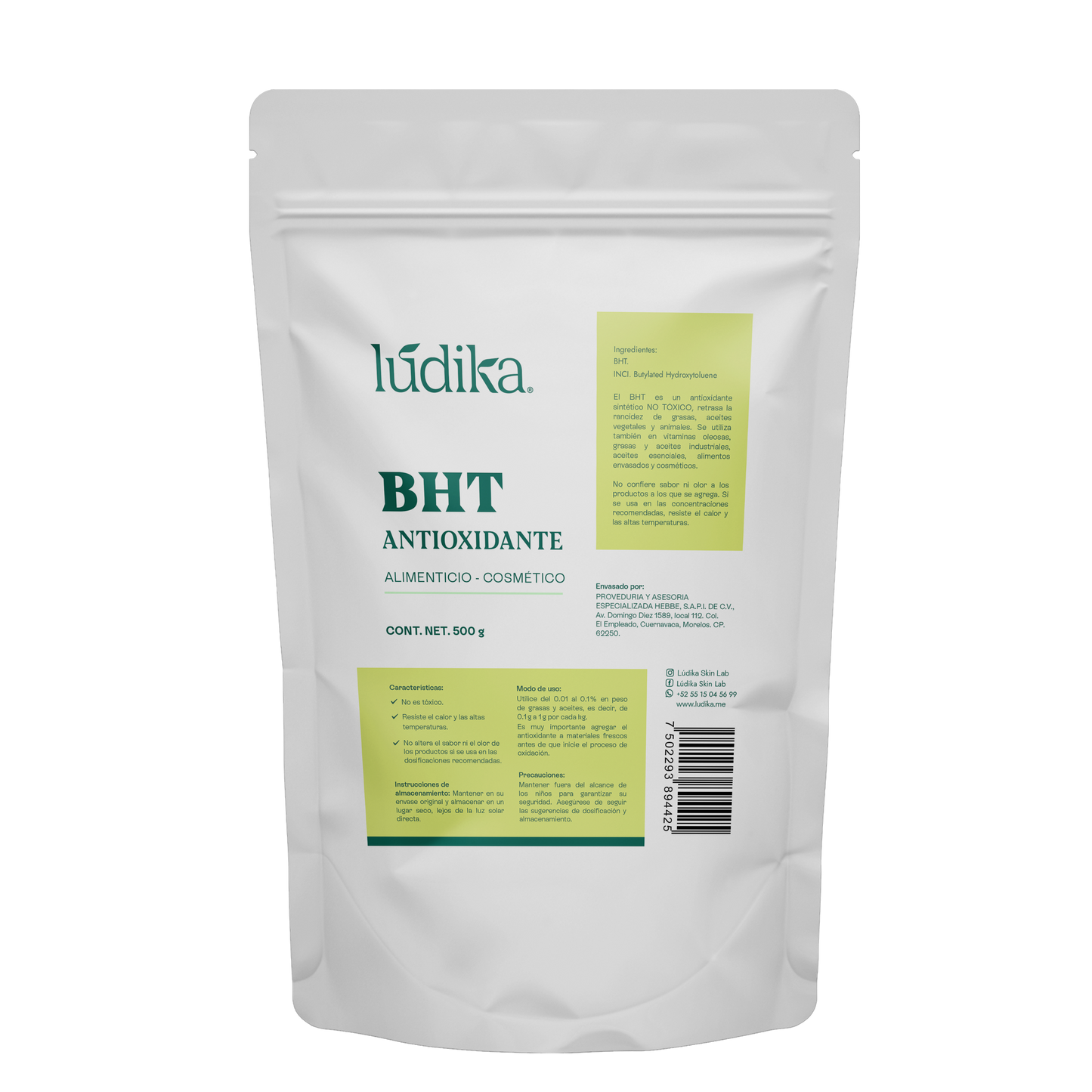 BHT | Antioxidante Cosmético y de Alimentos en polvo para Retardar el Enranciamiento de Aceites y Grasas