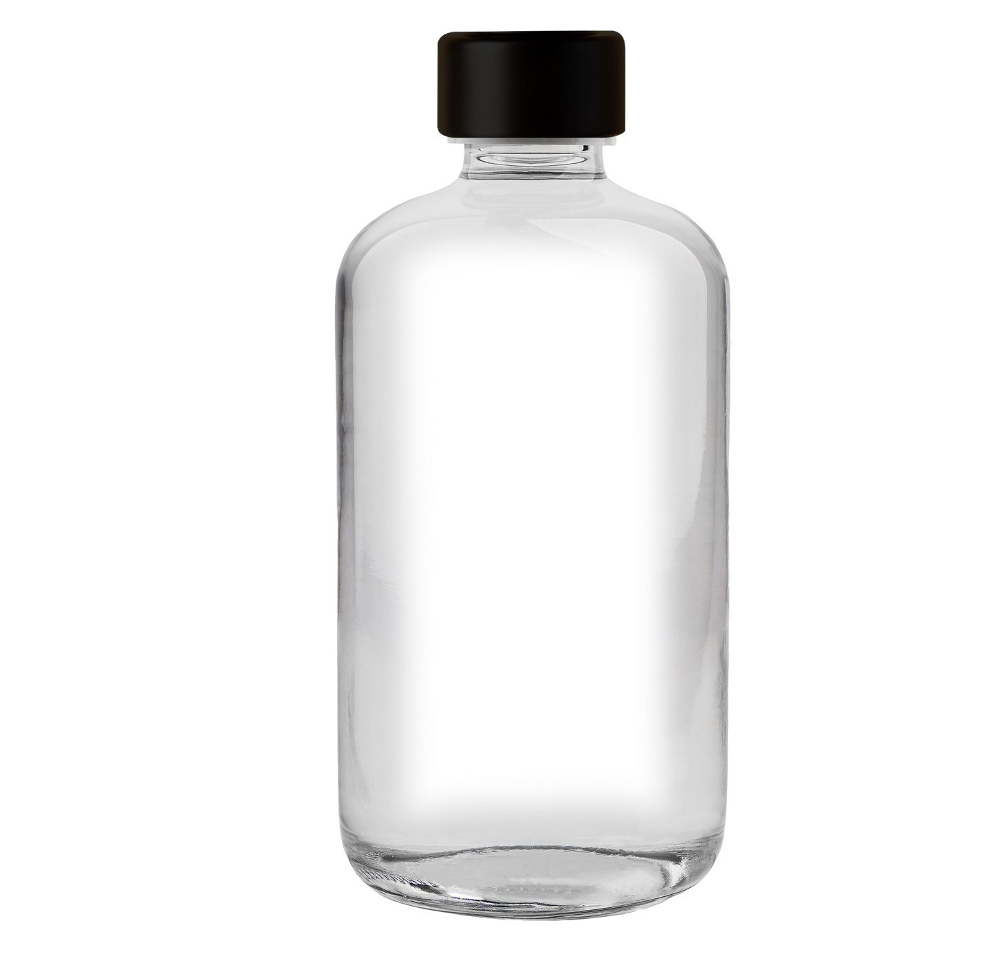 Botella Boston | Envase de Vidrio Transparente | Formular y Exhibir tus Productos 1 pza