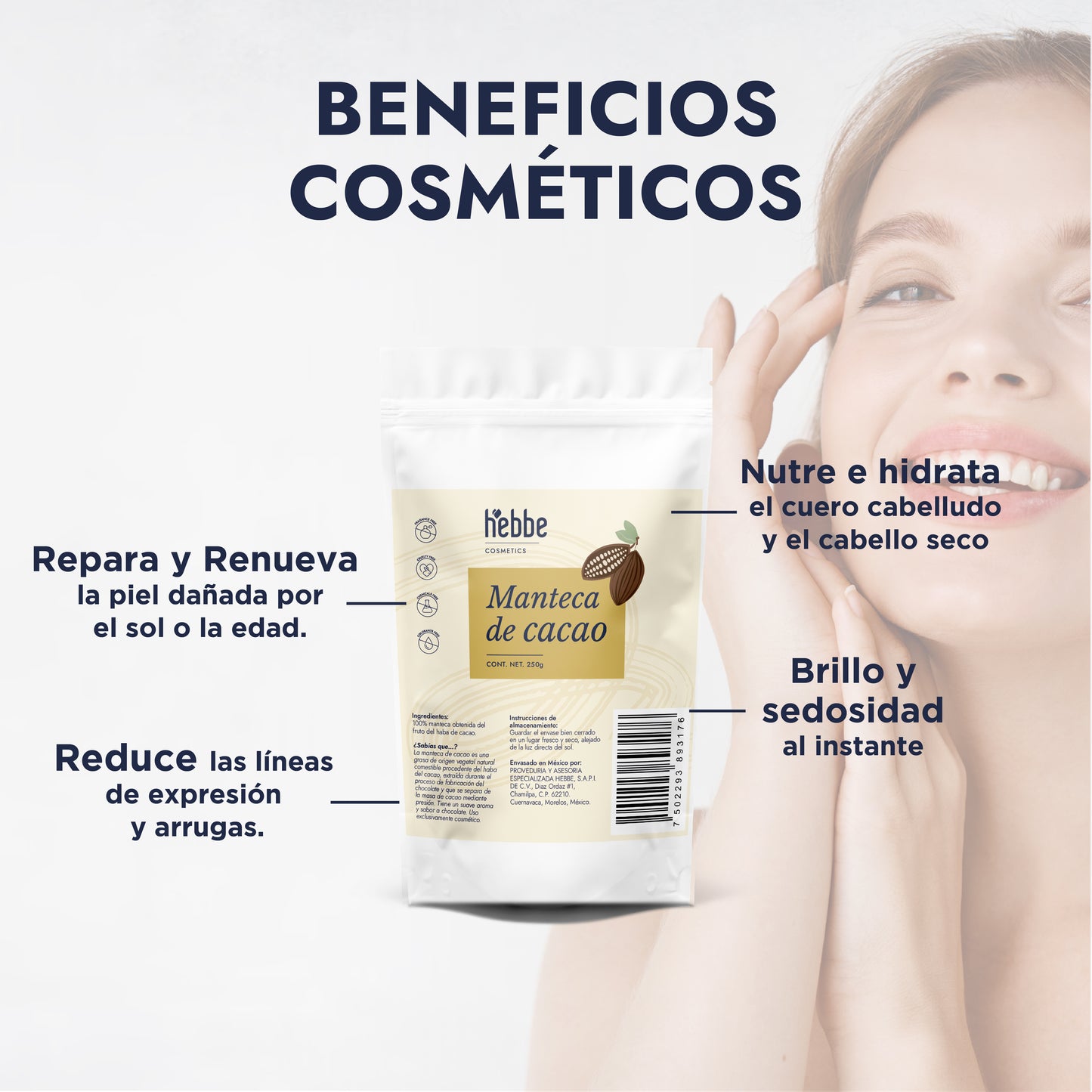 Manteca de Cacao | Cuerpo, Labios y Alimentación | Emoliente Oclusivo y Agente Fundente