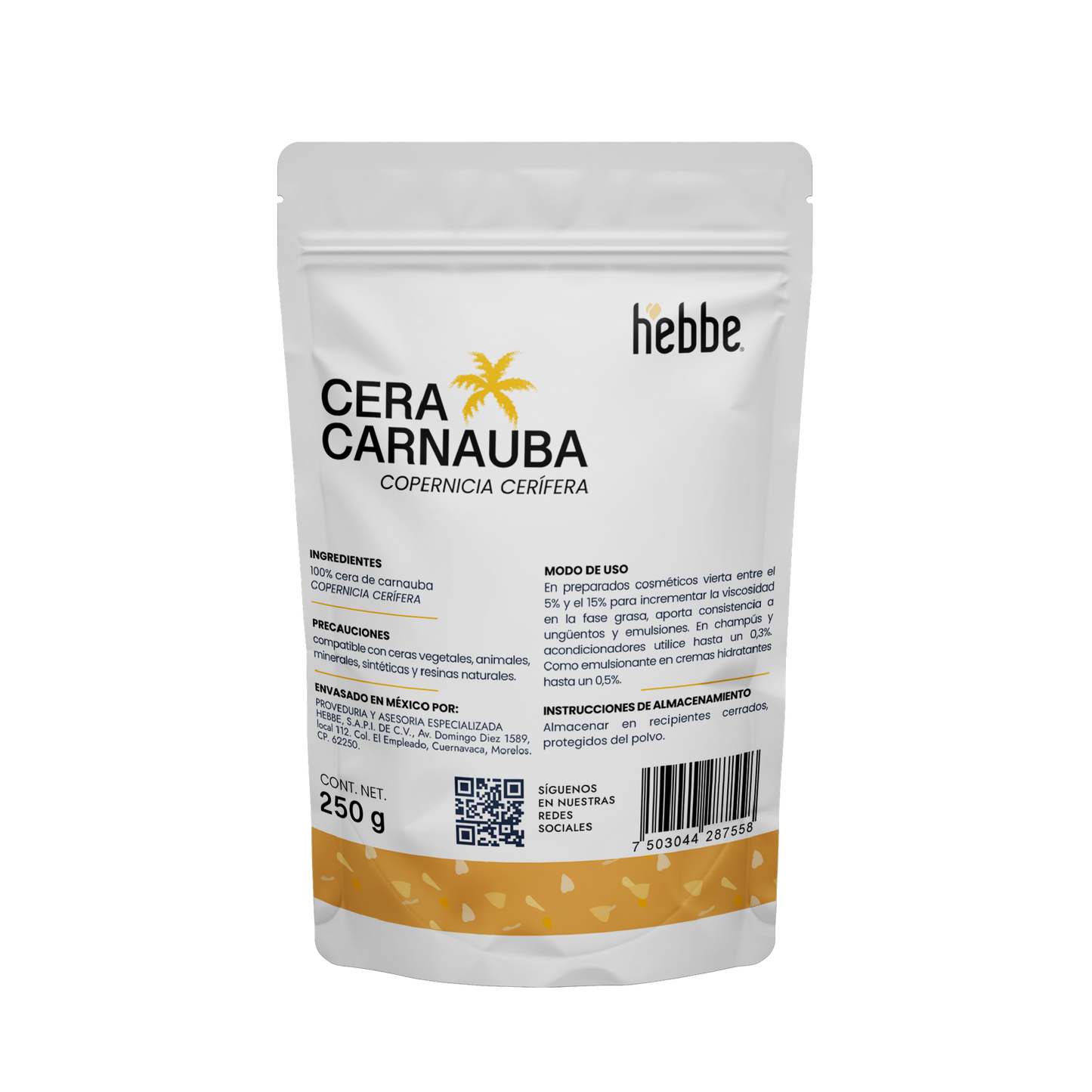 Cera de Carnauba | Espesante y Endurecedor | Agente de Brillo y Estabilizador Térmico