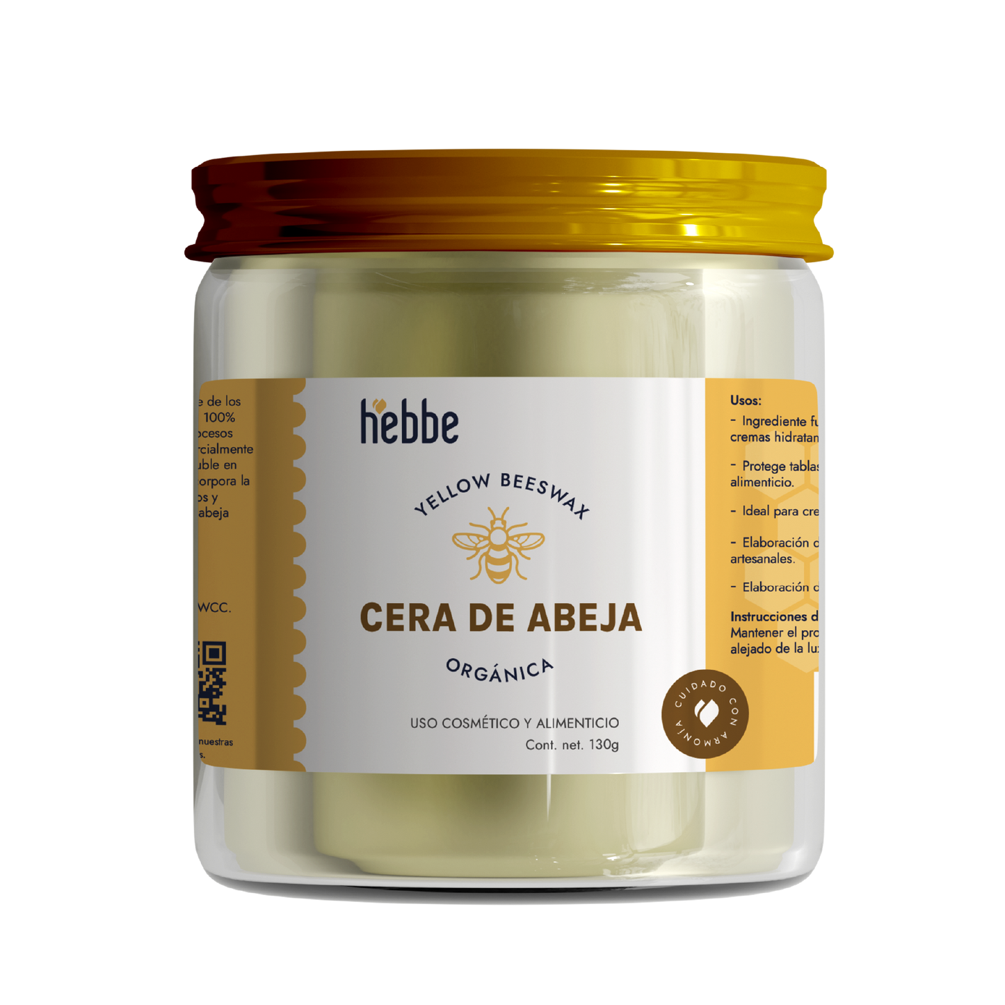 Cera de Abeja Pura Orgánica | Emoliente y Oclusiva | Agente Estructural para Fórmulas Anhidras
