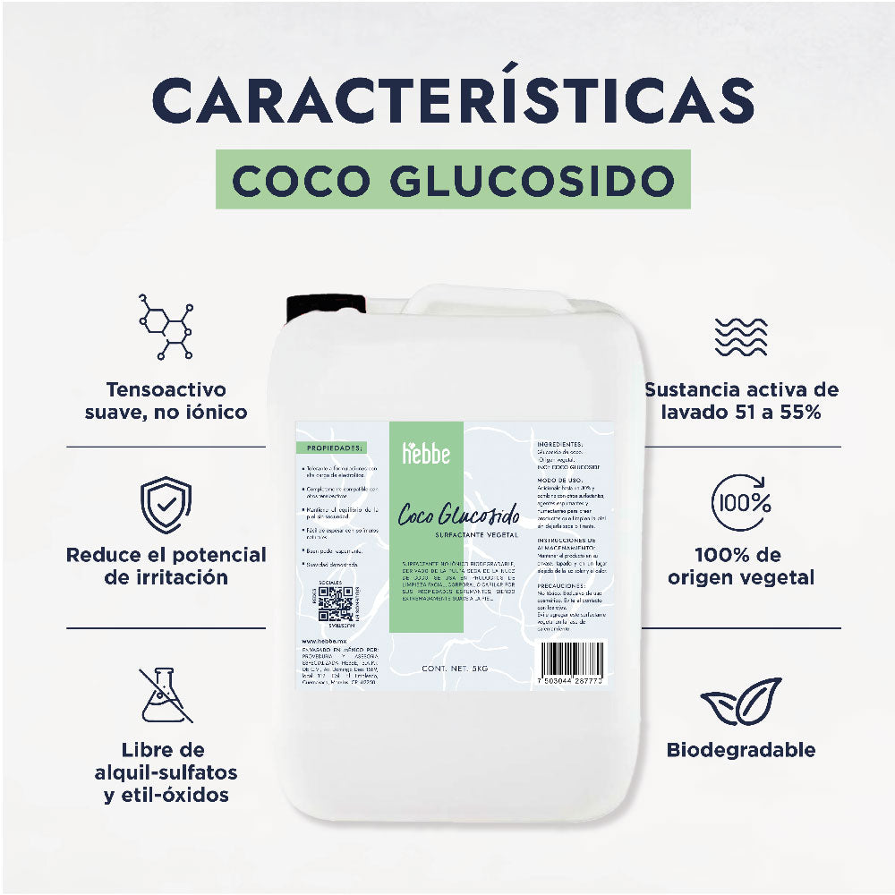 Coco Glucósido | Tensioactivo 100% Natural | Limpieza Ultra-Suave y Espuma Cremosa