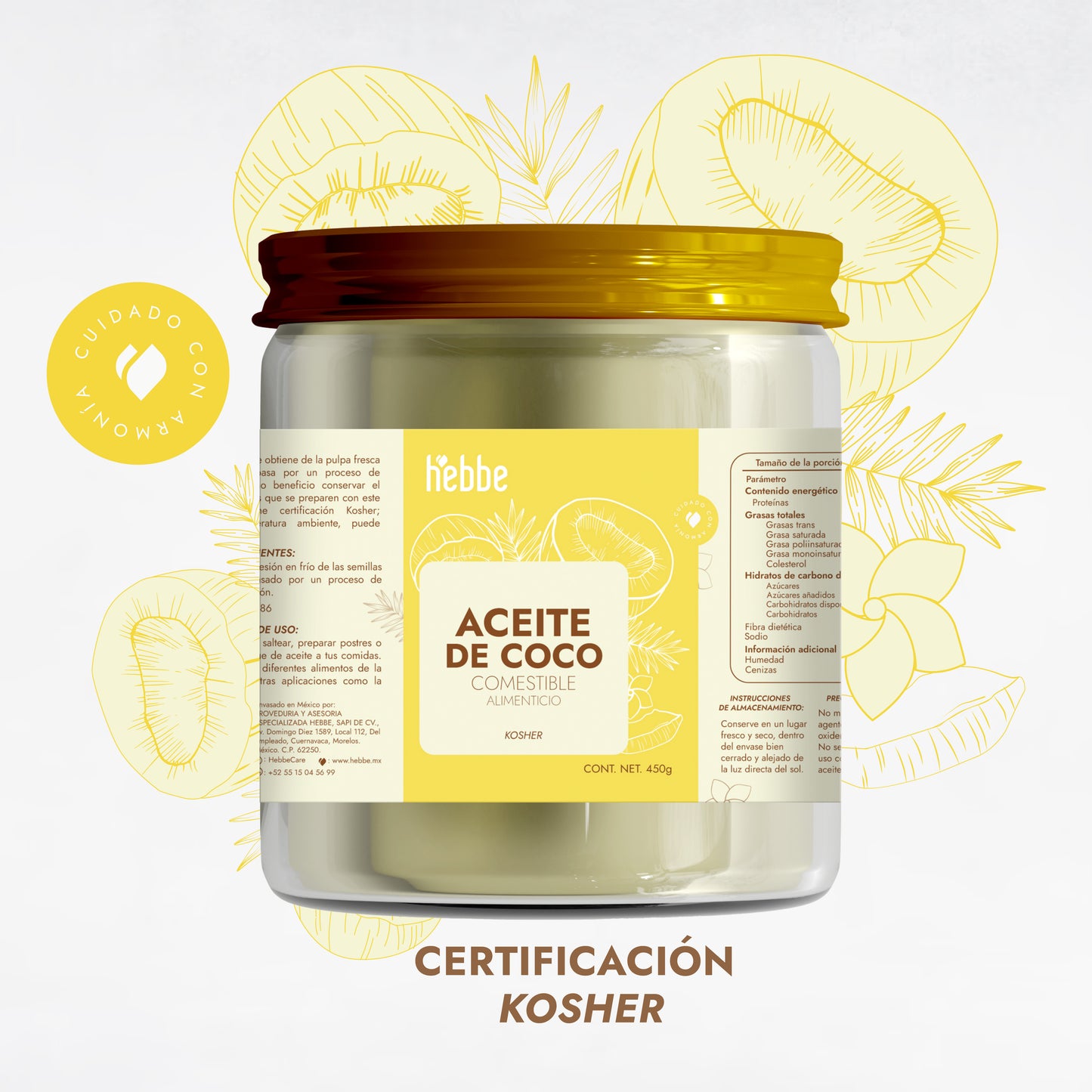Aceite de Coco Comestible | El Tesoro Tropical 100% Puro para Tu Cocina y Tu Piel