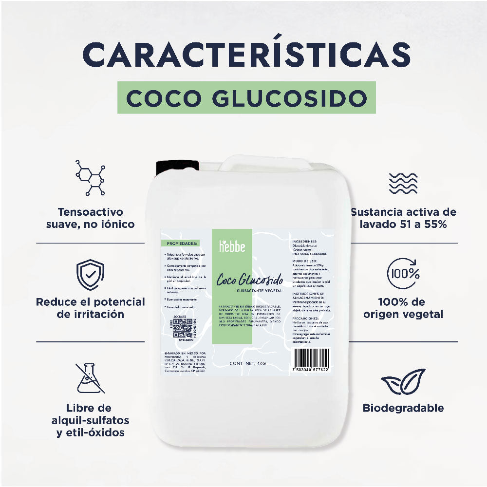 Coco Glucósido | Tensioactivo 100% Natural | Limpieza Ultra-Suave y Espuma Cremosa