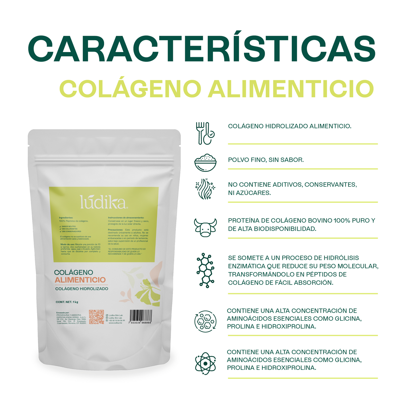 Colágeno Hidrolizado Alimenticio | Un Impulso Diario para la Salud de tu Piel, Huesos y Articulaciones