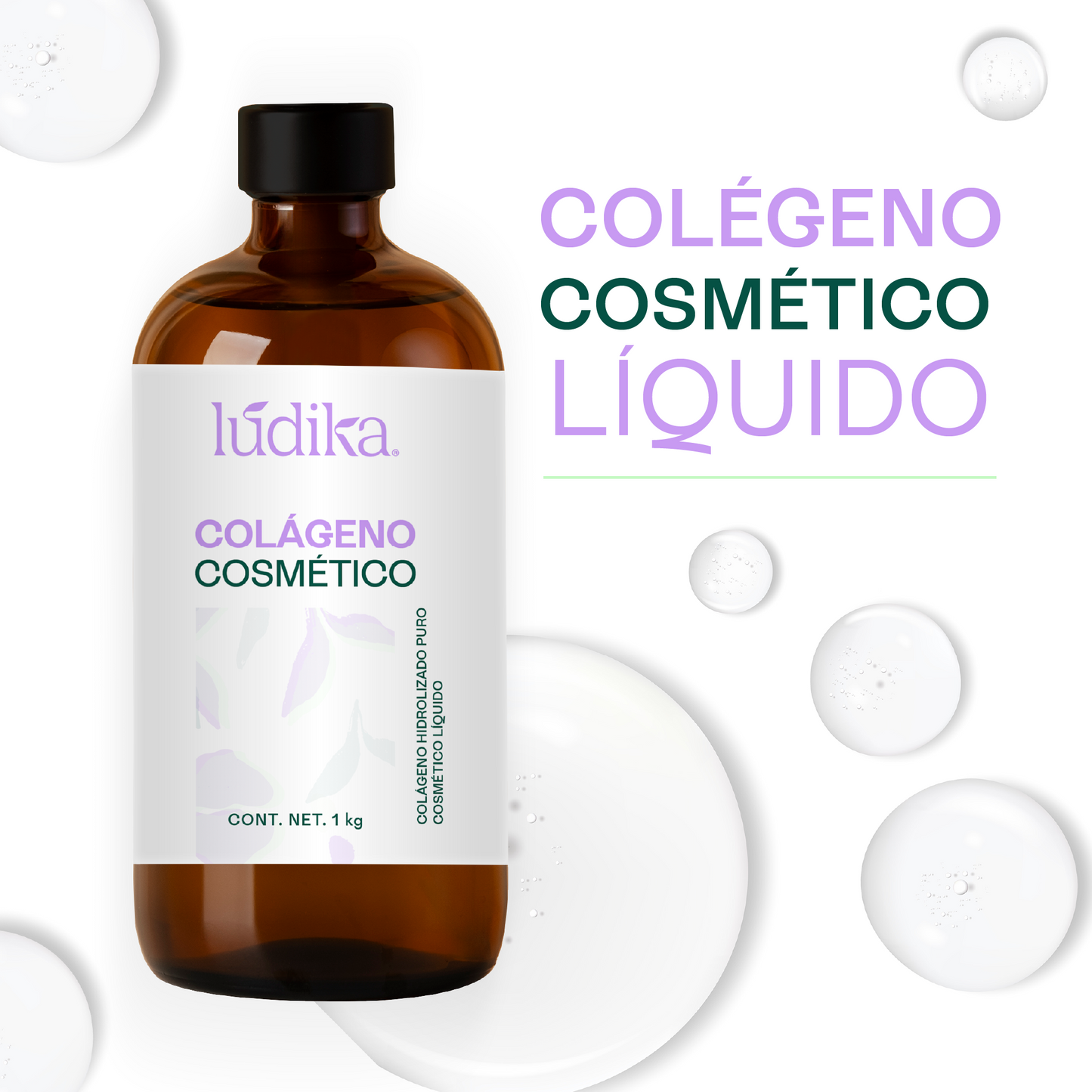 Colágeno Hidrolizado Líquido (Bajo Peso Molecular) | Activo Antiedad de Alta Tecnología | Firmeza, Elasticidad e Hidratación
