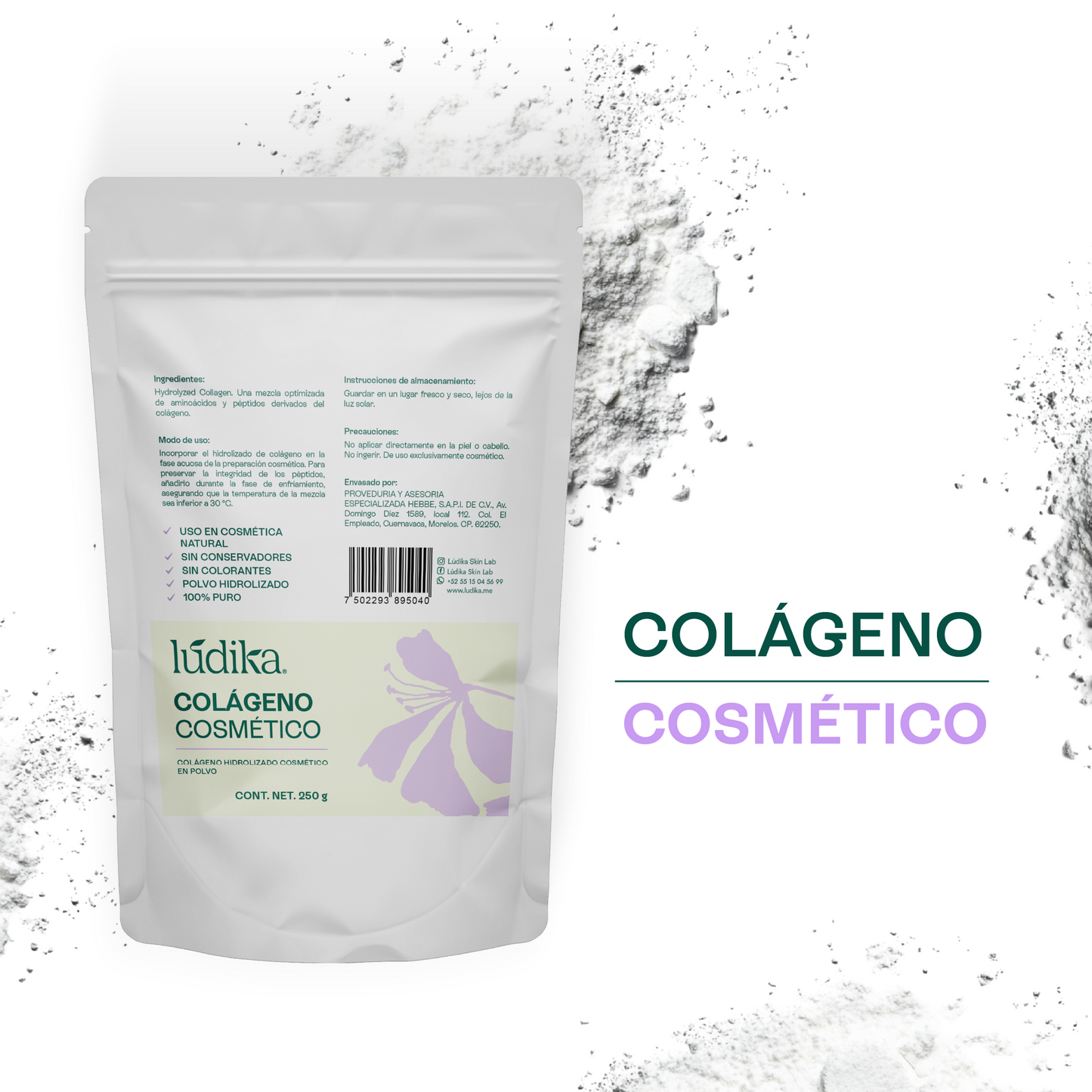 Biopéptidos de Colágeno | Activo Antiedad | Reafirmante, Hidratante y Antiflacidez