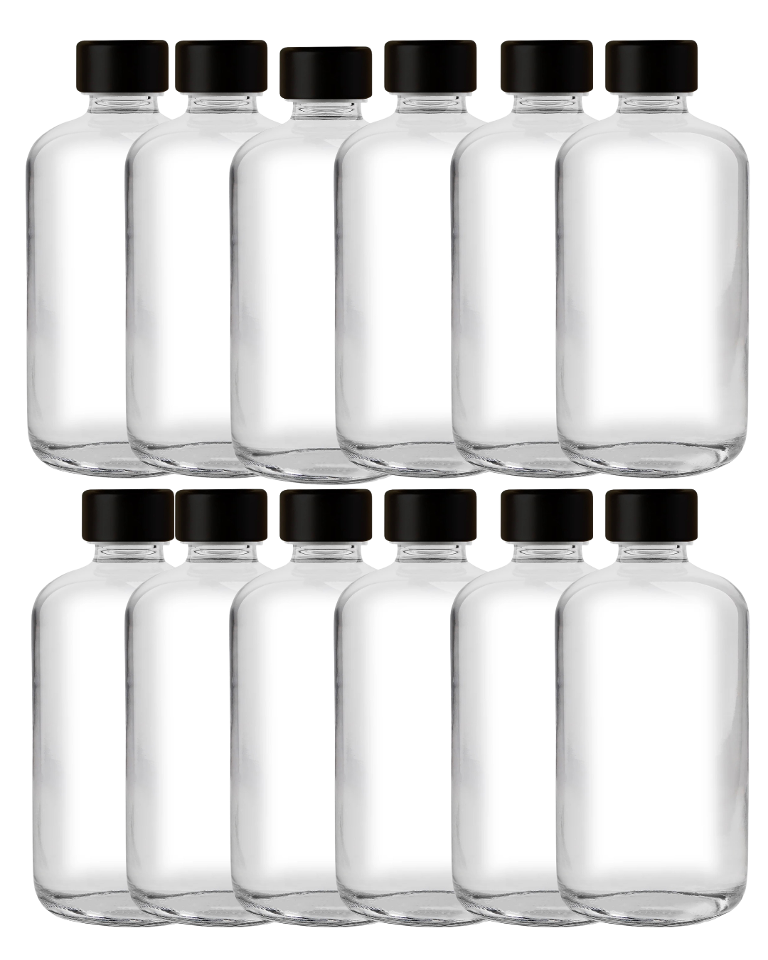 Botella Boston | 32 oz | Envase de Vidrio Transparente | Cosmético y Alimenticio