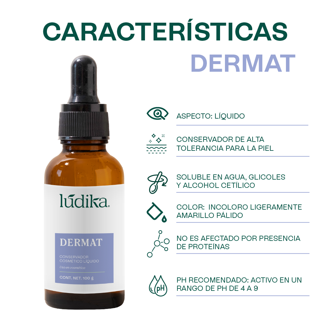 Dermat | Conservador Líquido de Amplio Espectro y Baja Sensibilización para Cosméticos