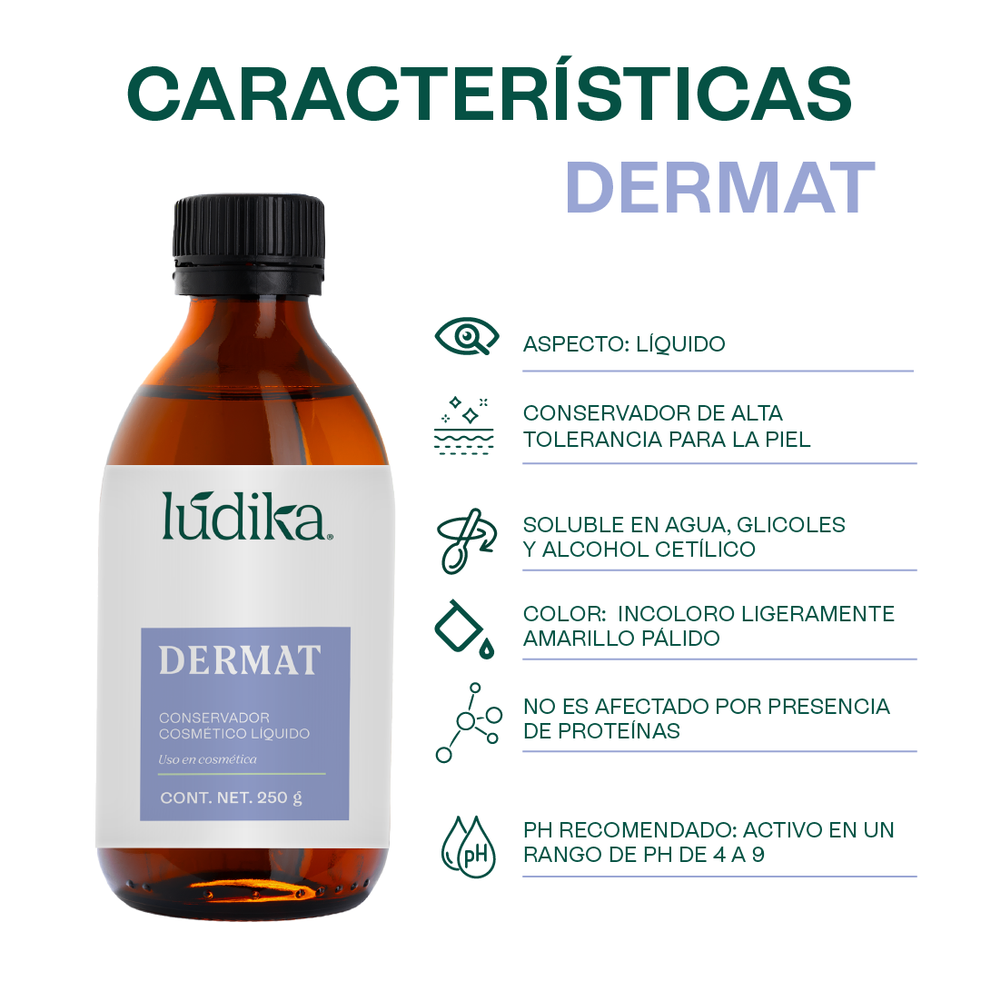 Dermat | Conservador Líquido de Amplio Espectro y Baja Sensibilización para Cosméticos