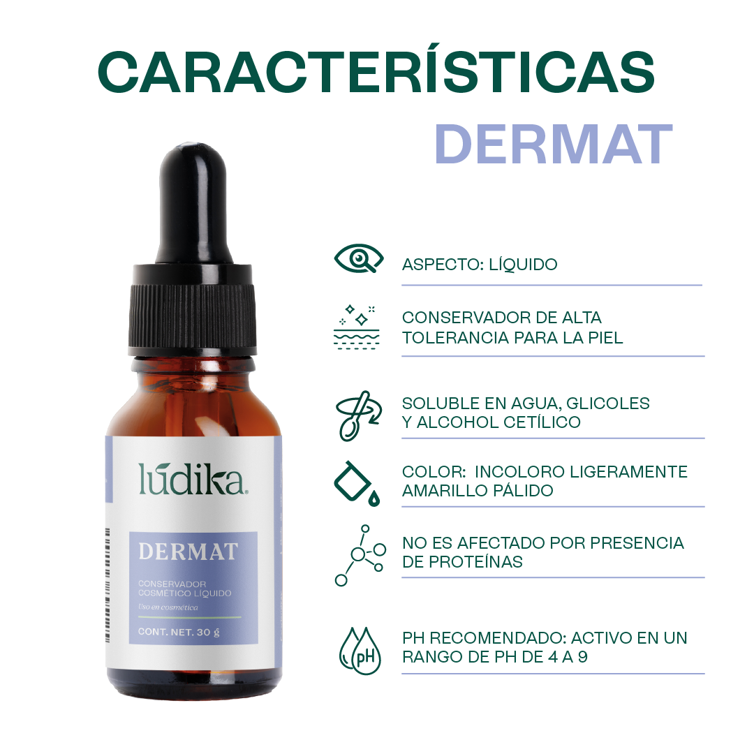 Dermat | Conservador Líquido de Amplio Espectro y Baja Sensibilización para Cosméticos