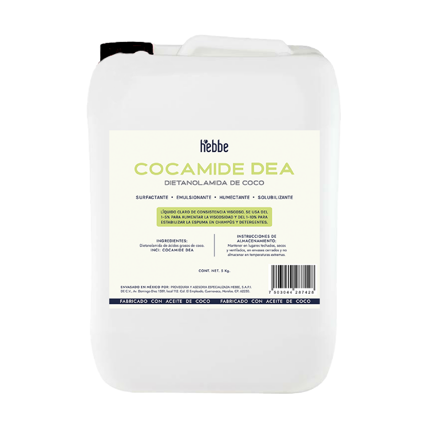 Dietanolamida (Cocamide DEA) | Potenciador de Espuma, Espesante y Acondicionador para Cosméticos
