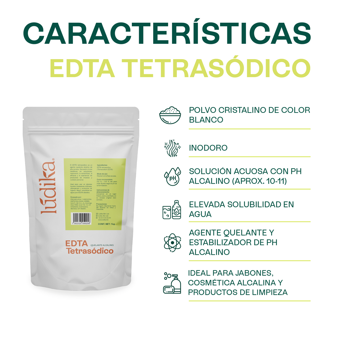 EDTA Tetrasódico | Uso en productos de limpieza |Estabilizador y Potenciador en Jabones y Limpiadores
