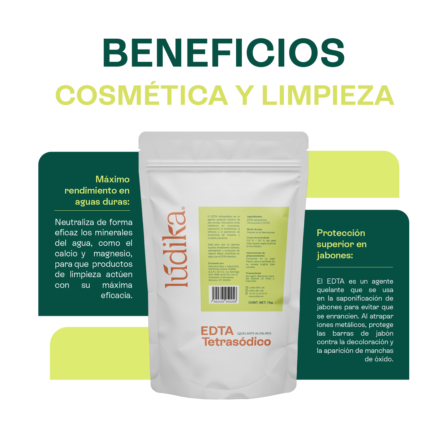 EDTA Tetrasódico | Uso en productos de limpieza |Estabilizador y Potenciador en Jabones y Limpiadores