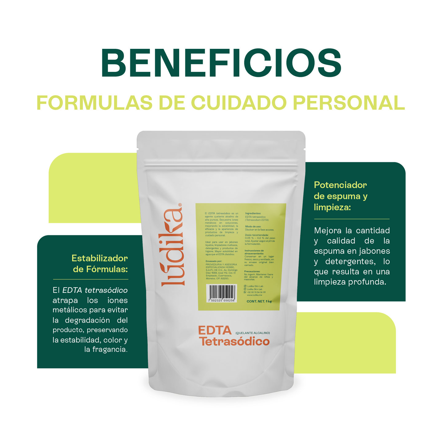 EDTA Tetrasódico | Uso en productos de limpieza |Estabilizador y Potenciador en Jabones y Limpiadores