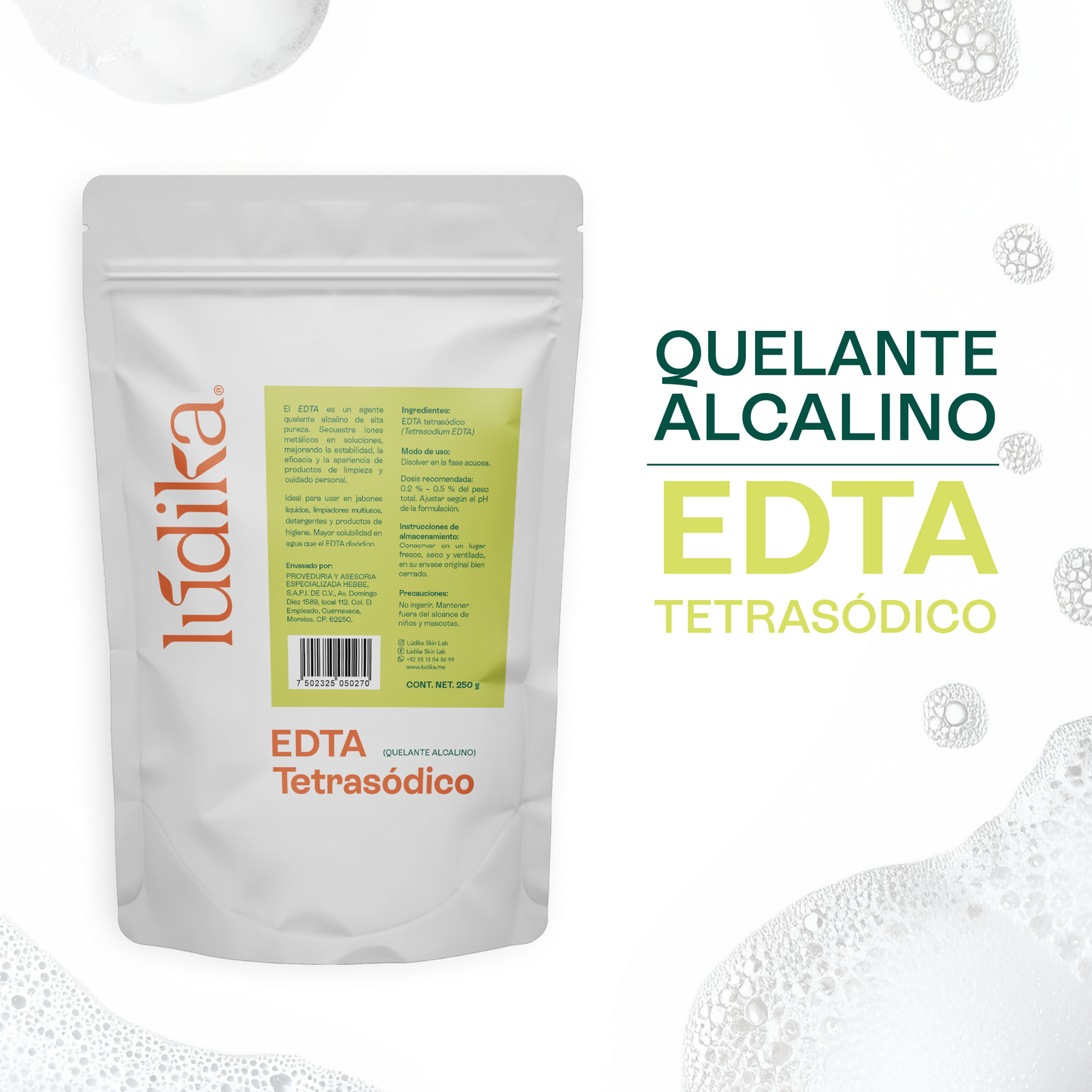 EDTA Tetrasódico | Uso en productos de limpieza |Estabilizador y Potenciador en Jabones y Limpiadores