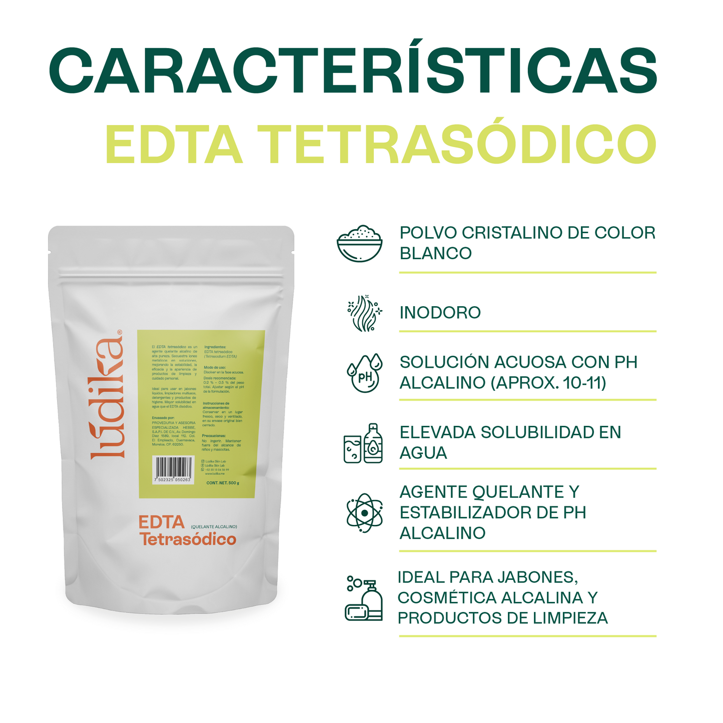 EDTA Tetrasódico | Uso en productos de limpieza |Estabilizador y Potenciador en Jabones y Limpiadores